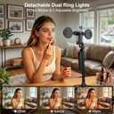 Content Creator Essentials Vlogging Kit for iPhone, 71" Tripod for iPhone Video Recording with Light, Wireless Microphones, Remote, Selfie Stick Phone Stand for TikTok, YouTube