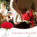Cliselda 72pcs Red Roses Artificial Flower in Bulk, Realistic Velvet Silk Faux Roses for Wedding Centerpieces, Bridal Bouquets, Home Decor, Anniversary, Valentine's Day Gifts, Mohter's Day Decorations