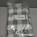 Smiry Rectangle Table Cloth, Waterproof Vinyl Tablecloth with Flannel Backing, Wipeable Buffalo Plaid Table Cover for Picnic, Indoor and Outdoor (Grey & White, 52"x70")