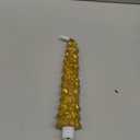 Funtery 6 Pcs LED Christmas Tree Flameless Taper Candles Real Wax Battery Operated Candlestick Lights with 3D Flame and Remote Timer Window Fireplace(Gold,Christmas Tree)