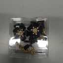 2 x Straw Covers for Stanley Cup Accessories: Black Decorations for Stanley 30 oz & 40 oz Tumbler with Handle, Bling Letter Charms and Flower Silicone Straw Cap Topper, Trendy Stuff for Teen Girls & Women