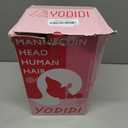 Mannequin Head with 100% Human Hair, Manikin Head Human Hair Cosmetology Doll Head for Hair Styling Hairdresser Practice Braiding with Table Clamp Stand and Tools (16 inch)