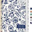 ZOTIA Planner 2026-2027 Weekly & Monthly Calendar Planner Jul 2026-Jun 2027 | Blue Filigree, 6.3" x 8.5", Cute Hardcover Student Teacher Planning Agenda Book with Tabs, Perfect for Office School Supplies