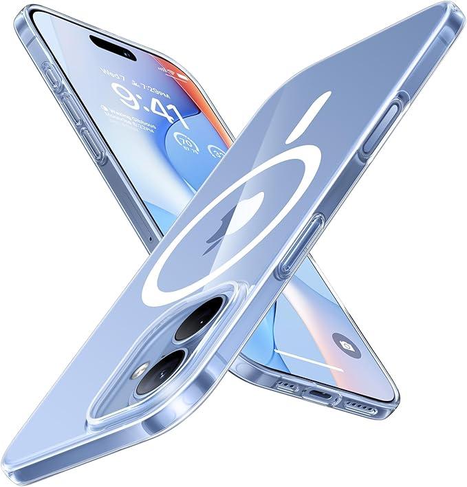 TORRAS Magnetic Slim Fit for iPhone 17 Case, UltraThin Compatible with MagSafe, Stronger Magnetic + Thinner, Lightweight Matte AntiScratch Hard PC Cover Phone Case for iPhone 17, Clear
