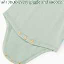 PurComfy Supersoft Short Sleeve Baby Bodysuits, Premium Bamboo Rayon Bodysuit Unisex Boy Girl (0-3 Months, Cream (6-pack))