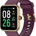 Smart Watch, Fitness Tracker with 45mm Touchcreen, Heart Rate Monitor, Blood Oxygen, Sleep Tracking Fitness Watch IP68 Waterproof Smartwatch for Men Women Compatible with Android iOS (Purple)
