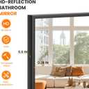 TRAHOME Full Length Floor Mirror 56"x15", Standing Mirror with Aluminum Frame, Large Body Mirror for Bedroom, Living Room and Bathroom, Black