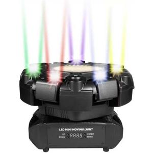 Dj Lights for Parties Moving Head 6-Arm with Remote Control RGBW LED DJ Stage Lights Professional Disco Light DMX512 & Sound Activated Rotating Light for Wedding Live House KTV Bar & Club Christmas