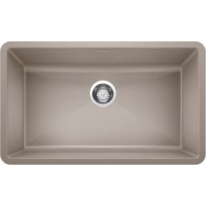 BLANCO, Truffle 441297 PRECIS SILGRANIT Super Single Undermount Kitchen Sink, 32" X 19"