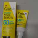CeraVe Invisible Mineral Sunscreen SPF 50, Face Sunscreen for Sensitive Skin With Zinc Oxide & Titanium Dioxide, Vitamin E + Niacinamide + Ceramides, Oil Free, Travel Size 1.62 oz