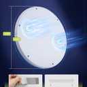 Aggforbl 7.48" Battery Powered Ceiling Light with Remote, Rechargeable Shower Light Waterproof, Wireless Motion Sensor Ceiling Lights Indoor 3000K/4500K/6500K Dimmable for Bathroom Living Room Closet (1 Pack)