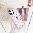 NITITOP Compatible with iPhone 11 Case Cute Clear for Women Girls Pink Love Heart Pattern Ultra Slim with Bumper Protector Soft TPU Anti-Yellow Protective Cover - Pink Heart