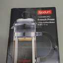 Bodum 12oz Chambord French Press Coffee Maker, High-Heat Borosilicate Glass, Polished Stainless Steel  Made in Portugal (Chrome)