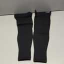 Compression Stockings for Men and Women, Thigh High Length, Dot-Top, Open Toe, Black