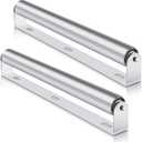 Therwen Pack of 4 Boat Trailer Roller with Bracket Set Conveyor Rollers 1.5" Diameter Kayak Roller Metal Roller with Bracket for Transporting Raft Industrial Use (Silver, 16'' Long)