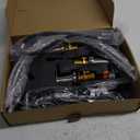 Brushed Nickel Bathroom Faucets - Waterfall 8 Inch Widespread Bathroom Sink Faucet, 2 Handles Vanity Faucets 3 Holes for Lavatory Restroom RV Bathtub with Pop Up Drain & Supply Lines