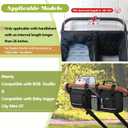 HODRANT Double Stroller Organizer Compatible with BOB Duallie & Compatible with Baby Jogger City Mini GT2 Stroller, Double Stroller Parent Console with Detachable Cooler & Cup Holder, Patent Pending