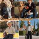 3 Pack Boys Baggy Sweatpants Athletic Wide Leg Joggers Elastic Waist Track Pants Open Bottom Pants with Pockets, 11-12Y