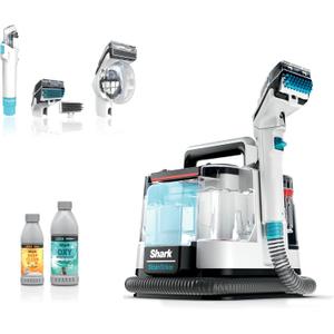 Shark StainStriker Portable Carpet, Upholstery & Area Rug Cleaner with Pet Mess Tool, Stain & Odor Remover, Perfect for Car Interiors, Includes 3 Cleaning Tools & Cleaning Solution, White, PX201