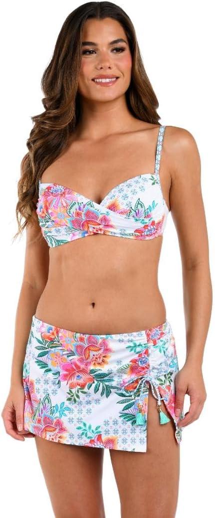 La Blanca Women's Over-the-Shoulder Wrap Bikini Swimsuit Top, US 6 