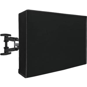 Waterproof Outdoor TV Cover 65-70 inch with Bottom, Thick Fabric, Dustproof and Weatherproof TV Cover with Remote Control Pocket, Black