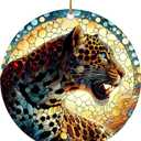 Christmas Ornament - Jaguar Panther Ceramic Ornament, Leopard Ornament, Gift for Panther Lovers, Wildlife Lovers, Christmas Tree & Animal Collectors
