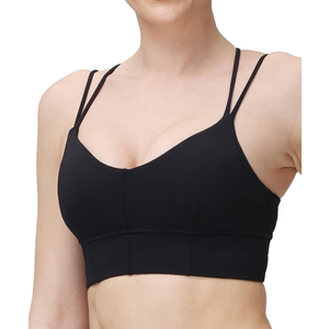 MotoRun Bralettes for Women, Strappy Sports Bra Push up Bralette Sexy Bras Rave Top L