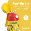 Jarlson Kids Water Bottle CHARLI [12OZ] - Stainless Steel Thermo Bottle with Straw - Insulated, Spill Proof Waterbottle for School & Sports - Thermo Tumbler for Boys & Girls (Vehicles)