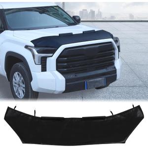 Aunginsy Car Hood Protector Bra Compatible with Toyota Tundra/Sequoia 2022 2023 2024 Front Hood Cover Leather Protector Cover Half Hood Bonnet Bra Front Car Cover Mask Hood Shield Exterior Accessories (Black)
