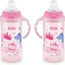 NUK Learner Cup, 10 oz, 8+ Months, 2 Count BPA Free, Spill Proof Sippy Cup