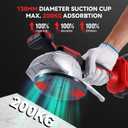 Tile Vibration Tool with 2 x 20V Batteries, Tile Installation Leveling Machine 18000r/Min, Tile Suction Cup Vibrating Tool 200kg Adsorption, 8 Adjustable Speed & LCD Display for Floor, Tile, Wall