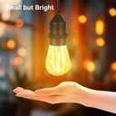 Solar Light Bulb Dusk to Dawn Outdoor Waterproof 3000K with Cable 9.8FT Portable Solar Powered Pendant Lingting for Replacement DIY, Chicken Coop, Shed 2 Pack