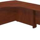 Bush Business Furniture Series C Elite 60W x 43D Right Hand Bow Front Office Desk with 36W Return in Hansen Cherry, Large Computer Table for Professional Workspace