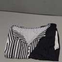 Disamer Summer Tops for Women Petal Short Sleeve Shirts Dressy Pleated Tunic 2026 Casual V Neck Button Down Blouses (Large, Striped Black)