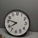 AKCISOT 16 Inch Wall Clock Large Silent Non-Ticking Wall Clocks Battery Operated - Analog Classic Clock Decorative for Living Room, Office, Home, School(Black)