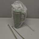 Konokyo 30 oz Tumbler with Handle and 2 Straws,2 in 1 Lid Insulated Water Bottle Stainless Steel Travel Coffee Mug, Army Green