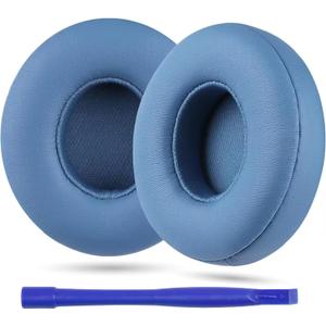 Replacement Beats Solo4 Ear Pads - with Protein Leather and Memory Foam Only for Beats Solo 4 On-Ear Headphones (Blue)