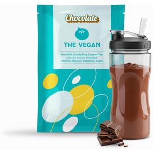 4 x THE VEGAN Protein Powder | Chocolate Plant Based Protein | Non-GMO Soy Isolate with Probiotics | Dairy-Free | Low FODMAP | Low Cholesterol | 40g (1.41 Ounce (Pack of 1))