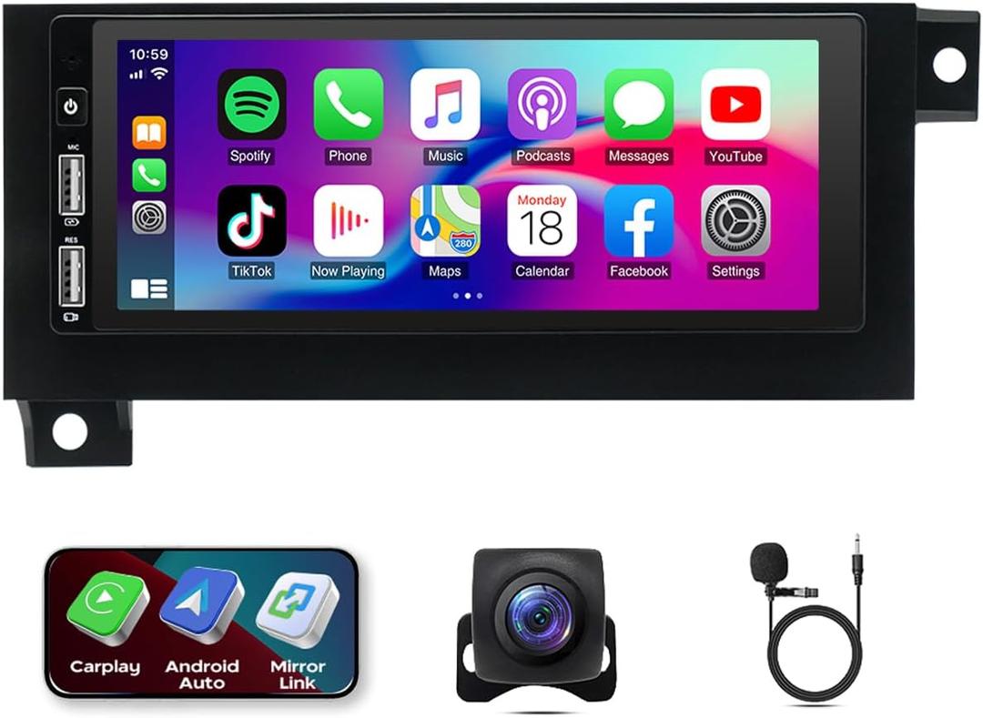 6.8" Double Din Car Radio Stereo for 19942002 Dodge Ram 1500 2500 3500/Cirrus 1995-2000/Jeep Grand Cherokee 1994-1998 Android 13 with Wireless & Wired Carplay Android AutoBackup Camera+MIC (One SIze)