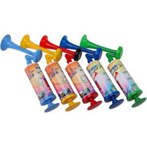 5pcs Mini Air Horn Hand Pump, Air Horn Noisemakers for Sporting Events, Celebrations, Fun Birthday Party Favors and Goodie Bag Fillers for Kids and Adults (Mini handheld air horn 5pcs, Red)