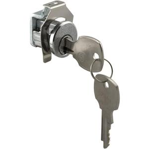 Prime-Line MP4315 Mailbox Lock  Replacement, Multipurpose Mailbox Lock for Several Brands  NA-14 Keyway, Opens Clockwise with 90 Rotation, Nickel Finish (1 Set)