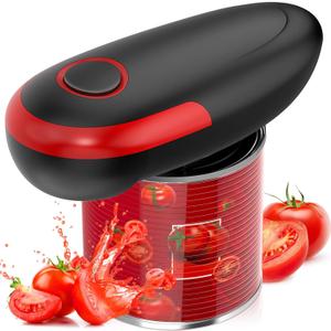 Electric Can Opener, One-Touch Automatic Can Opener Fits All Can Sizes, Hands-Free&Smooth Edge Battery operated Can Opener with Magnetic Cover Catch for Kitchen & Seniors Arthritis (Black)
