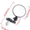 ORAEVY Universal Motorcycle Mirrors - 3 Inch Round 7/8" bar Folding Bar End Side Mirror Compatible with Ebike Honda Scooter Suzuki Yamaha Kawasaki Victory Harley Ducati and More