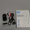 Bluetooth 5.4 Transmitter Receiver for 2 AirPods/Headphones, 2-in-1 Airplane Bluetooth Adapter with Mic for Hands-Free Calls, Low Latency, Wireless Audio Adapter for Travel Flight TV Speakers (Black)