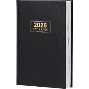 Daily Planner 2026 - Daily Planner 2026 One Page Per Day, Full Page Per Day, Jan 2026 - Dec 2026, 5.8" x 8.4", Agenda for 365 Days (New, Black)