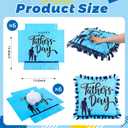 Mindsoft 6 Sets Father's Day DIY Pillow Craft Kits Cute Silhouette Tied Pillows with Happy Father's Day Design, Handmade Gifts for Dad, Craft Activities, Home Decoration & Party Decor Favors