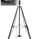 Fifth Wheel Tripod Stabilizer Gooseneck, King Pin Stabilizer for 5th Wheel with Adjustable Height 35-55", Heavy Duty RV Tripod Jack with 5000lbs Load Capacity, Easy Installation