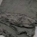 MIULEE Decorative Throw Pillow Covers Neutral Linen Fringe Throw Pillows Euro Shams Set of 2 Light Olive Green Boho Farmhouse Cushions for Couch Sofa Bed Living Room Spring Home Decor 24x24 Inch