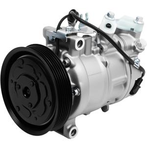 11440C Air Conditioner AC Compressor with Clutch Fits for 2016 A6, 2016-2017 A6 Quattro, 2016-2018 A7, 2017-2018 Q7 2.0L 3.0L, Replace OE 890921 4M0820803B