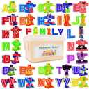 26 Pieces Alphabet Robots for Kids Alphabet Learning Toys, Alphabots Transform Letters for Educational ABC Learning Toys for Kids Ages 3-5, Carnival Prizes, Classroom Rewards, Toddler Birthday Gift